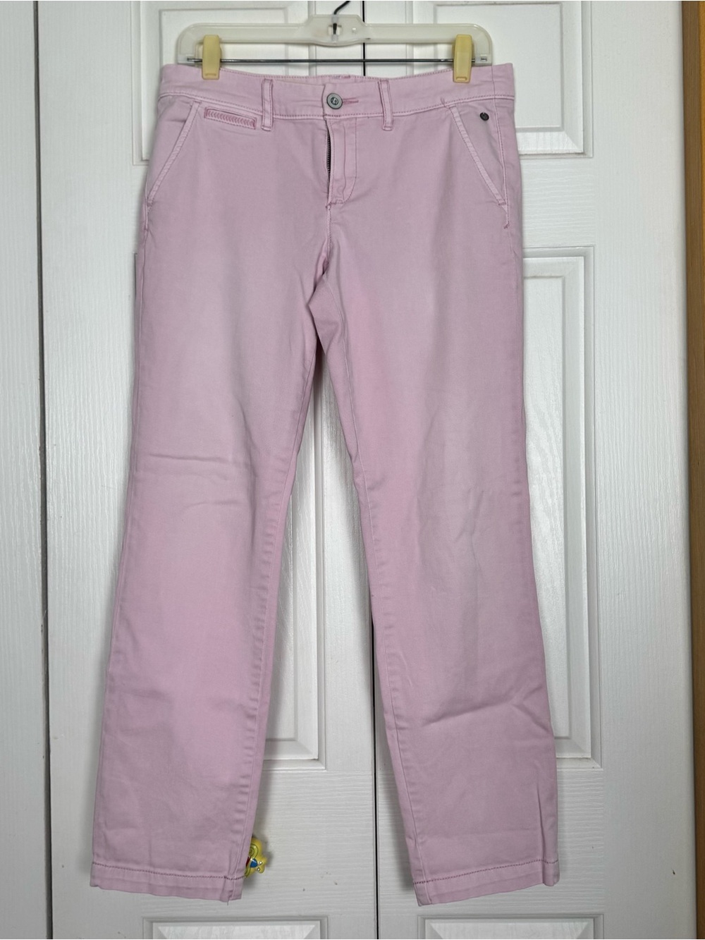 Pilcro and the Letterpress Pastel Pink Straight-Leg Jeans